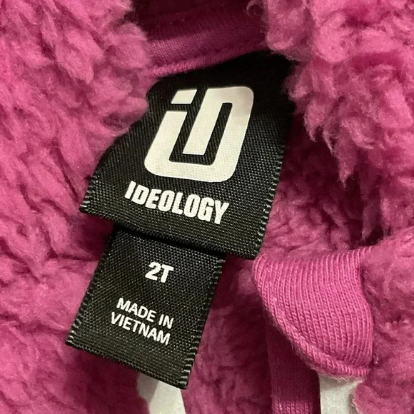 ideology Big and Little Girls Colorblocked Faux-Sherpa Zip Jacket. 2T, 6, S & XL - Picture 3 of 6